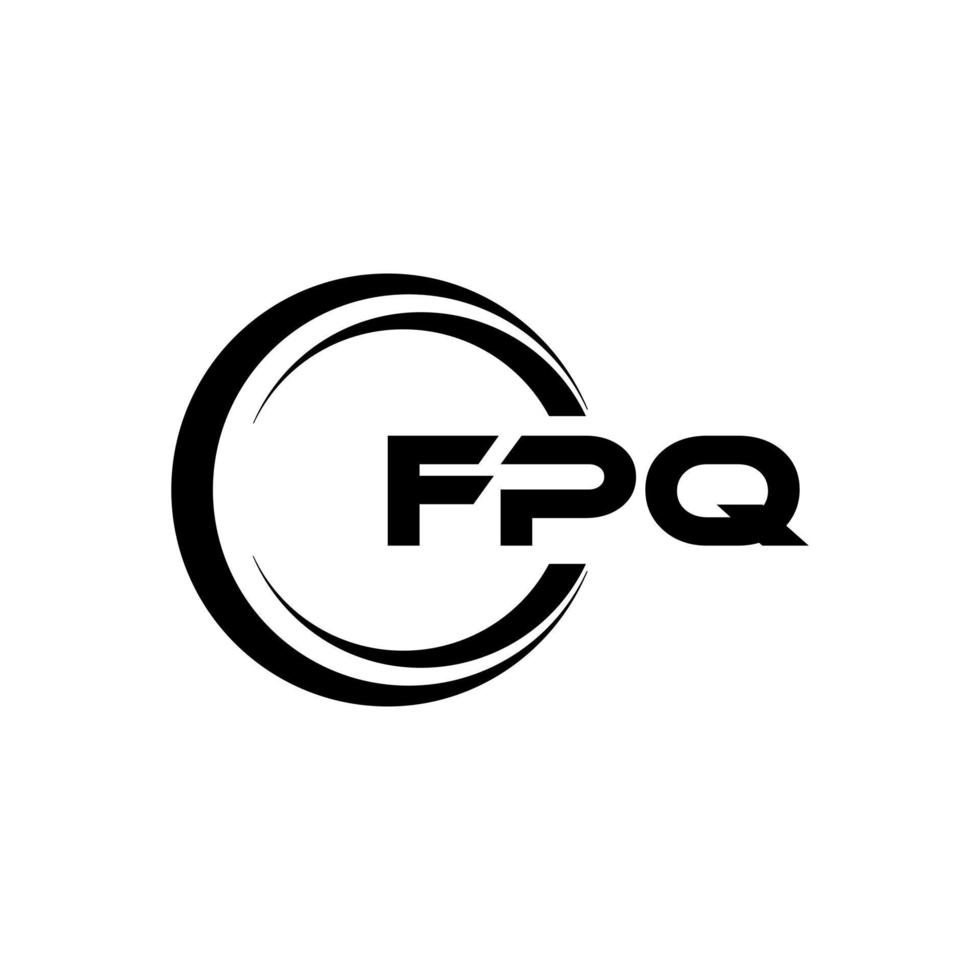 fpq carta logotipo Projeto dentro ilustração. vetor logotipo, caligrafia desenhos para logotipo, poster, convite, etc.