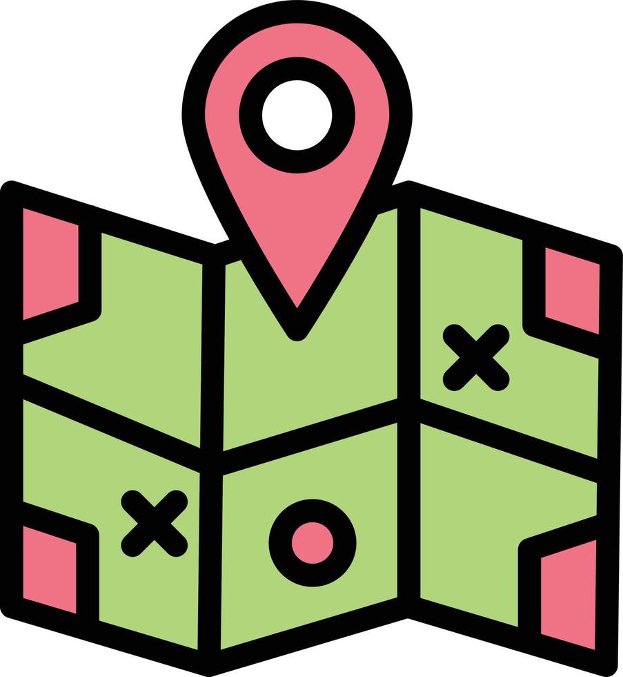 ilustração de design de ícone de vetor de mapa