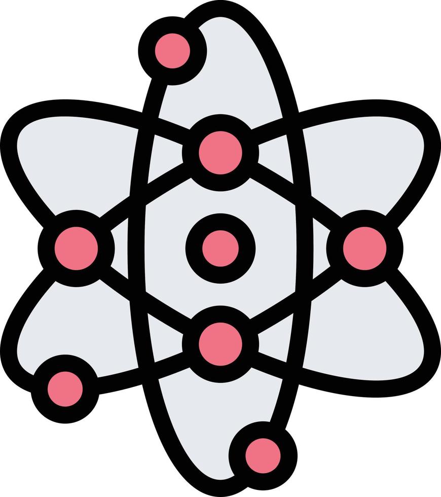 ilustração de design de ícone de vetor de átomo