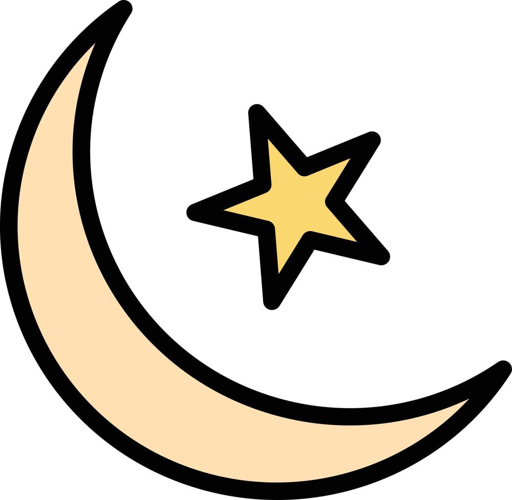 ilustração de design de ícone de vetor de lua crescente