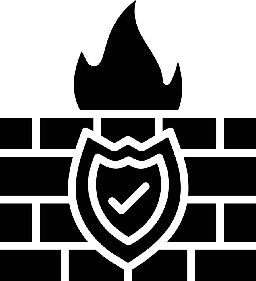 ilustração de design de ícone de vetor de firewall