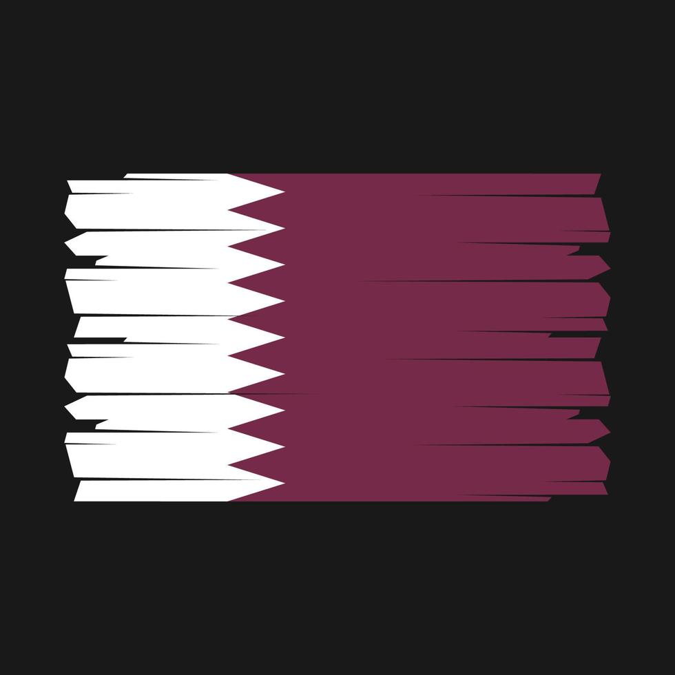 vetor de pincel de bandeira do qatar