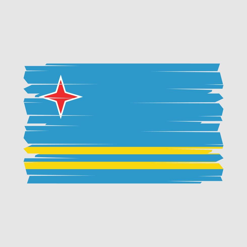 vetor de escova de bandeira de aruba