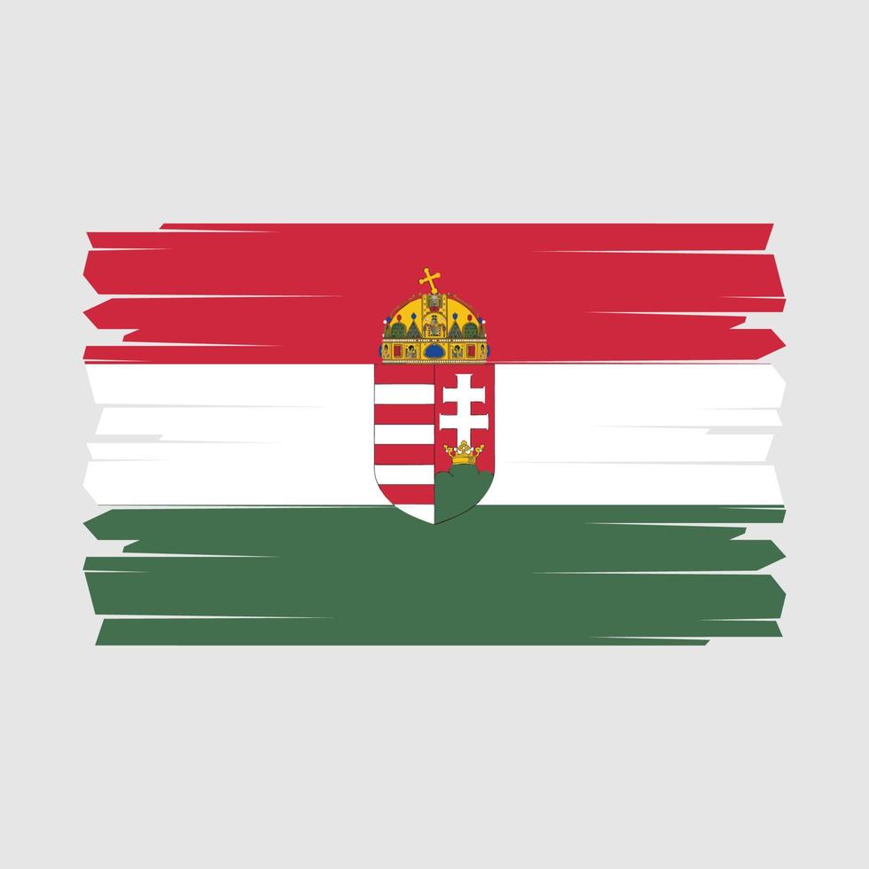 vetor de escova de bandeira da Hungria