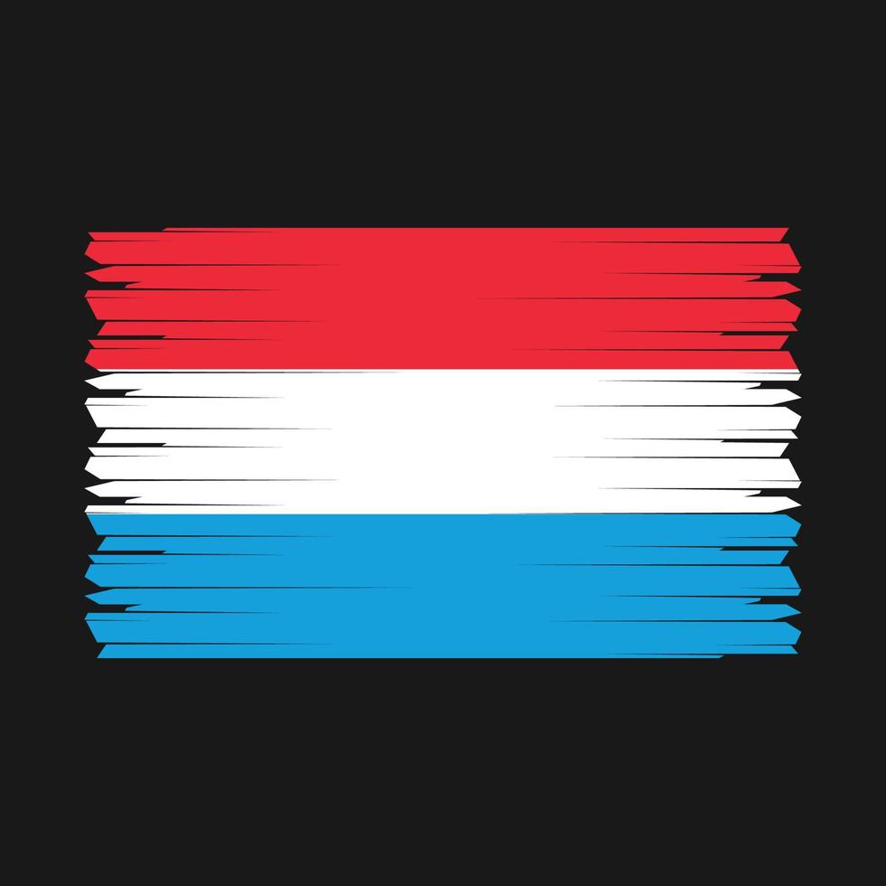 vetor de escova de bandeira de luxemburgo