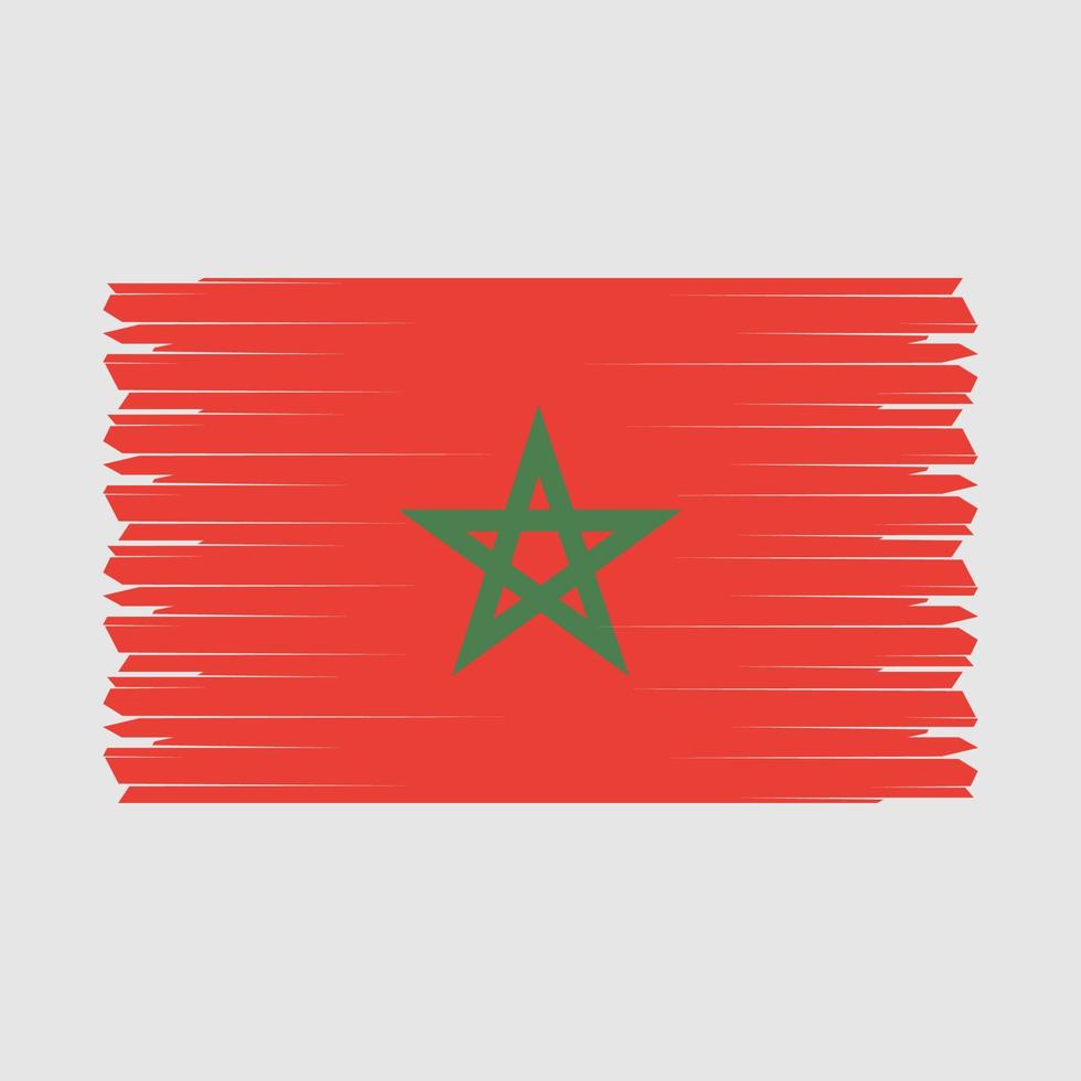 vetor de pincel de bandeira de Marrocos