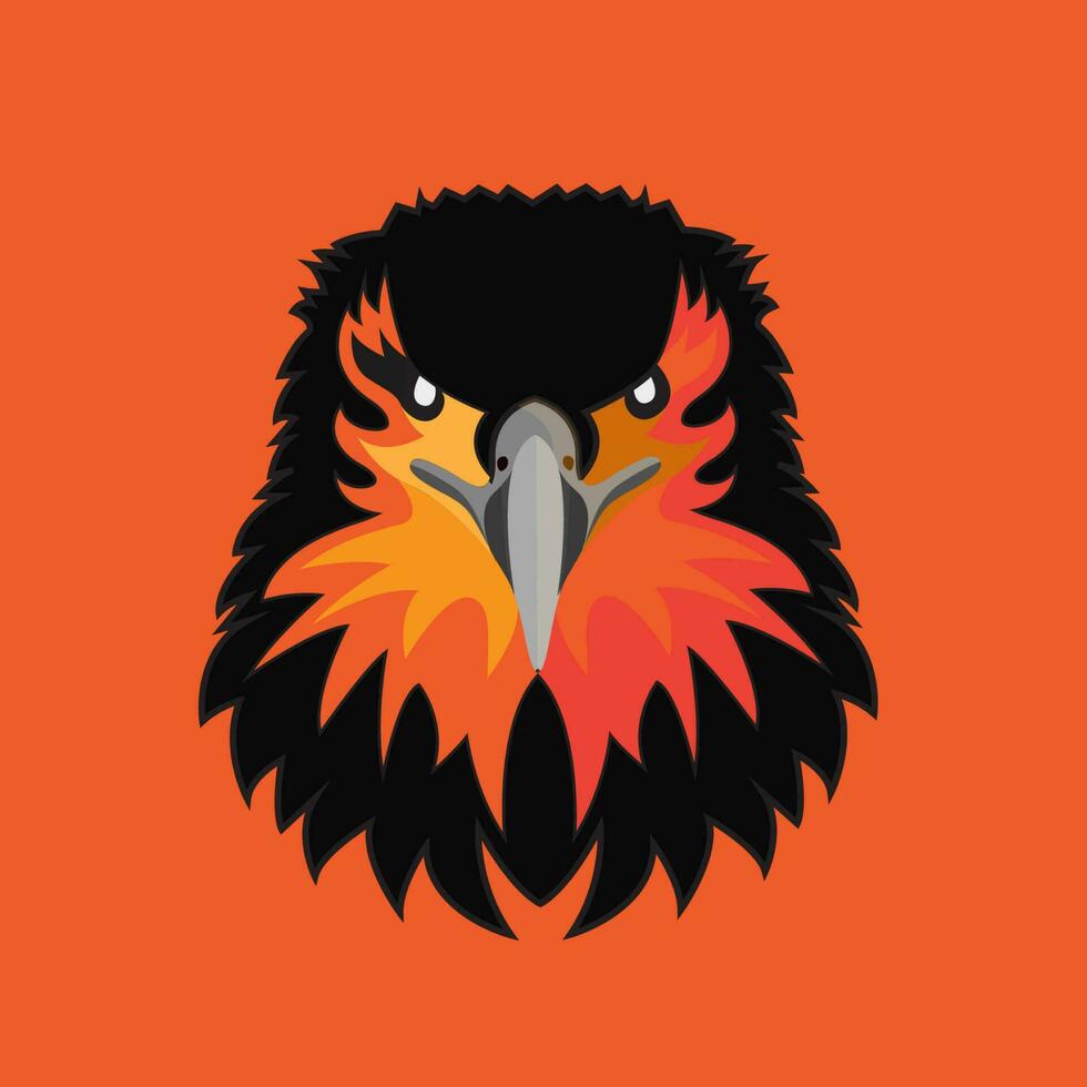 Águia pássaro mascote logotipo ilustração vetor Projeto