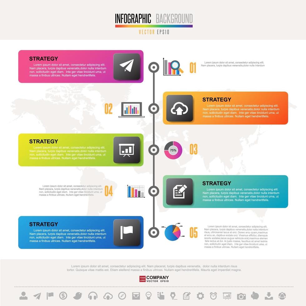 modelo de design de infográficos de linha do tempo vetor