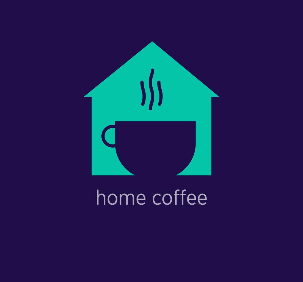 criativo casa café logotipo Projeto. gráfico combinação real Estado logotipo e café concept.vector. vetor