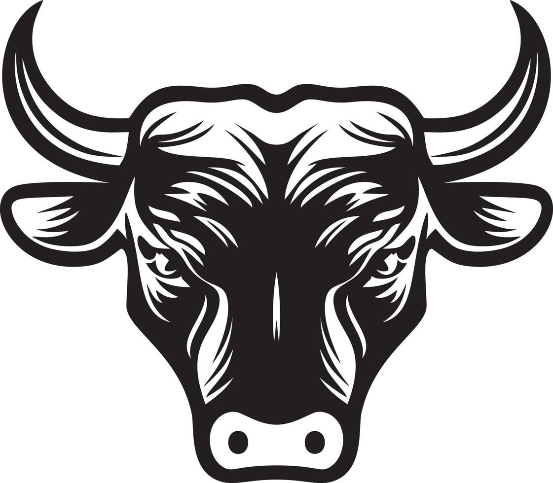 touro cabeça Projeto ícone logotipo vetor