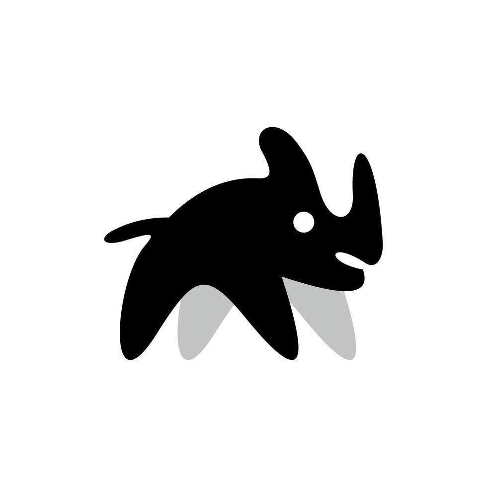 animal rinoceronte moderno criativo simples logotipo vetor