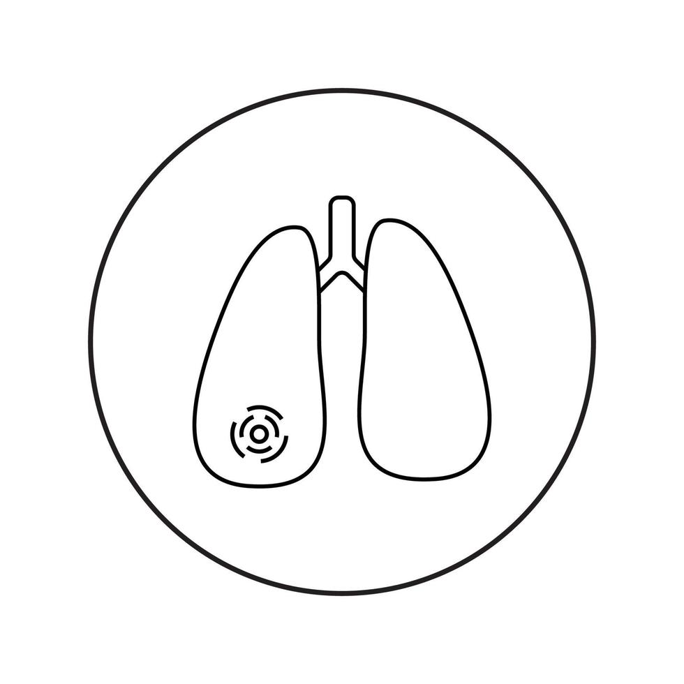 pulmões linear ícone. medicamento, pneumologia vetor