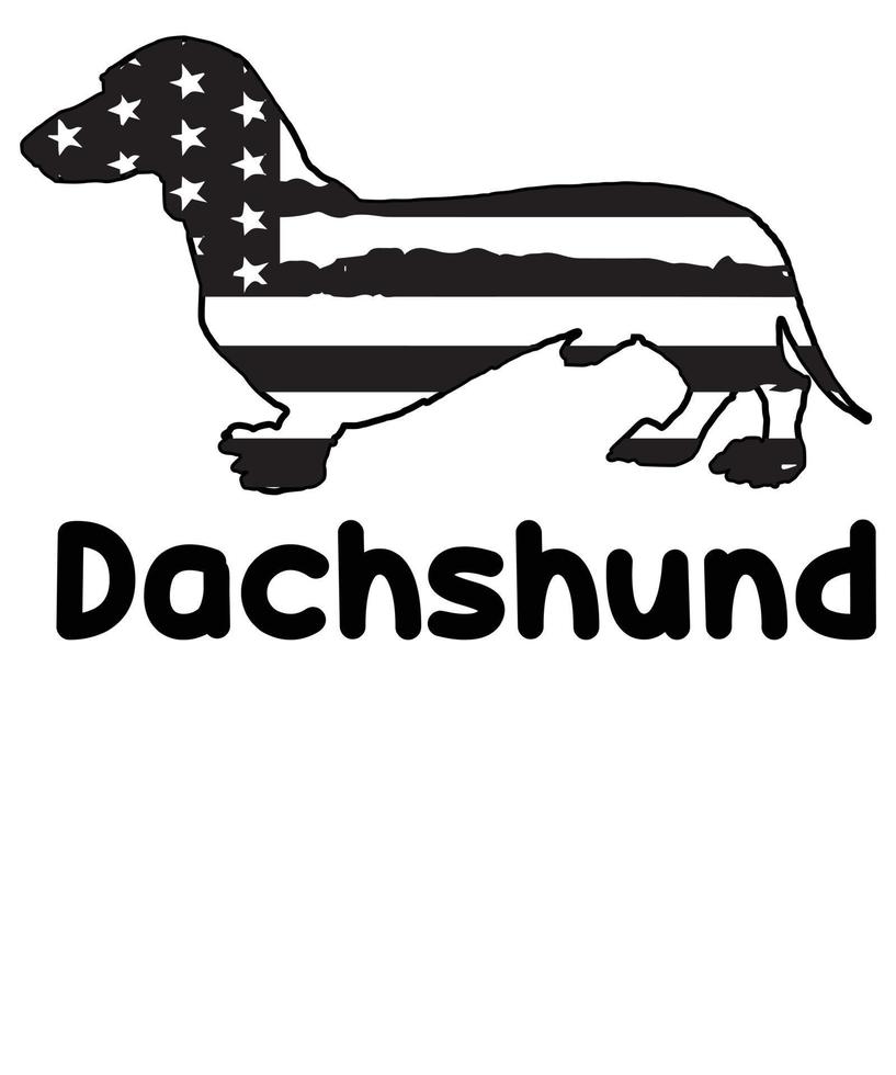 dachshund camiseta Projeto modelo vetor