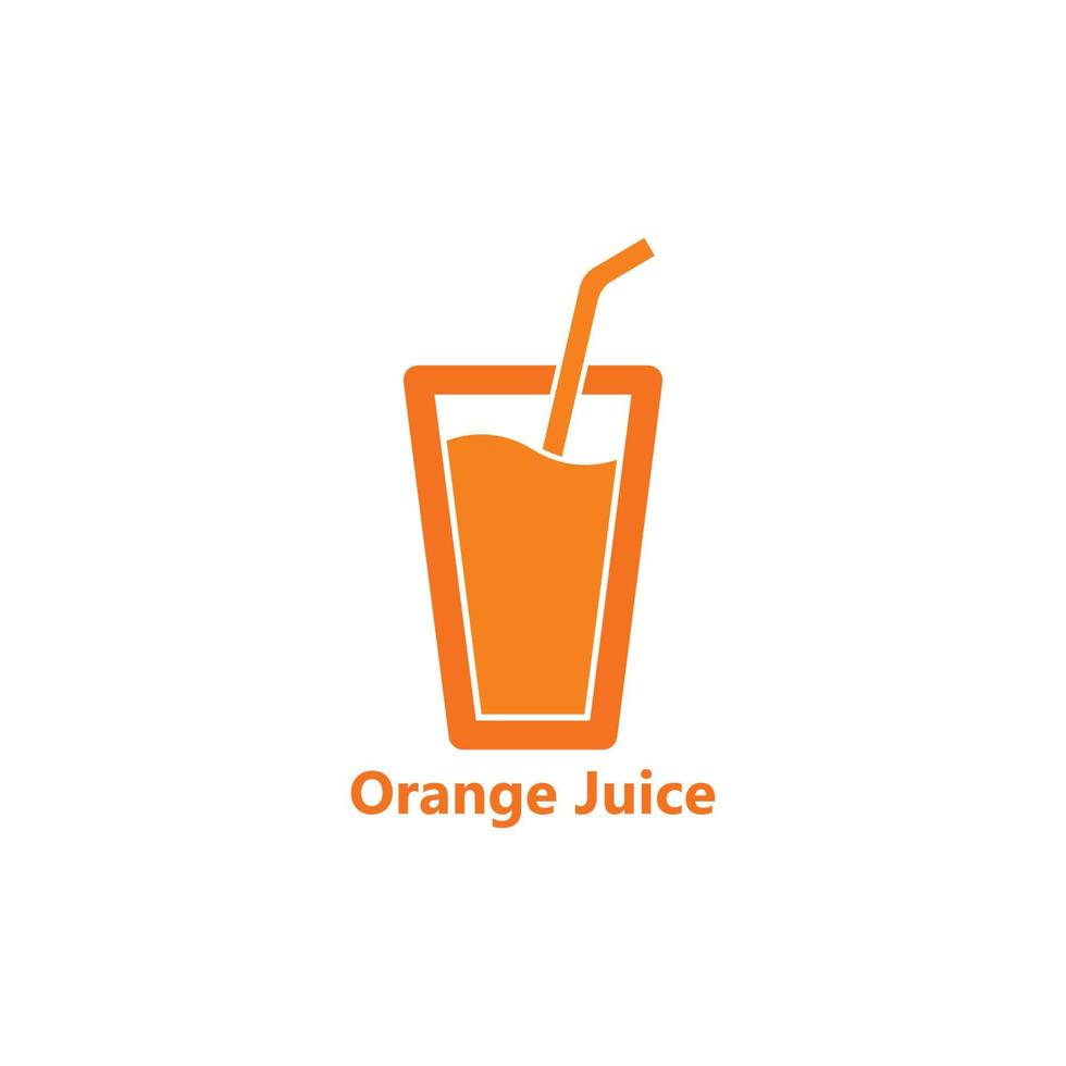 modelo de vetor de ícone de logotipo de suco de laranja