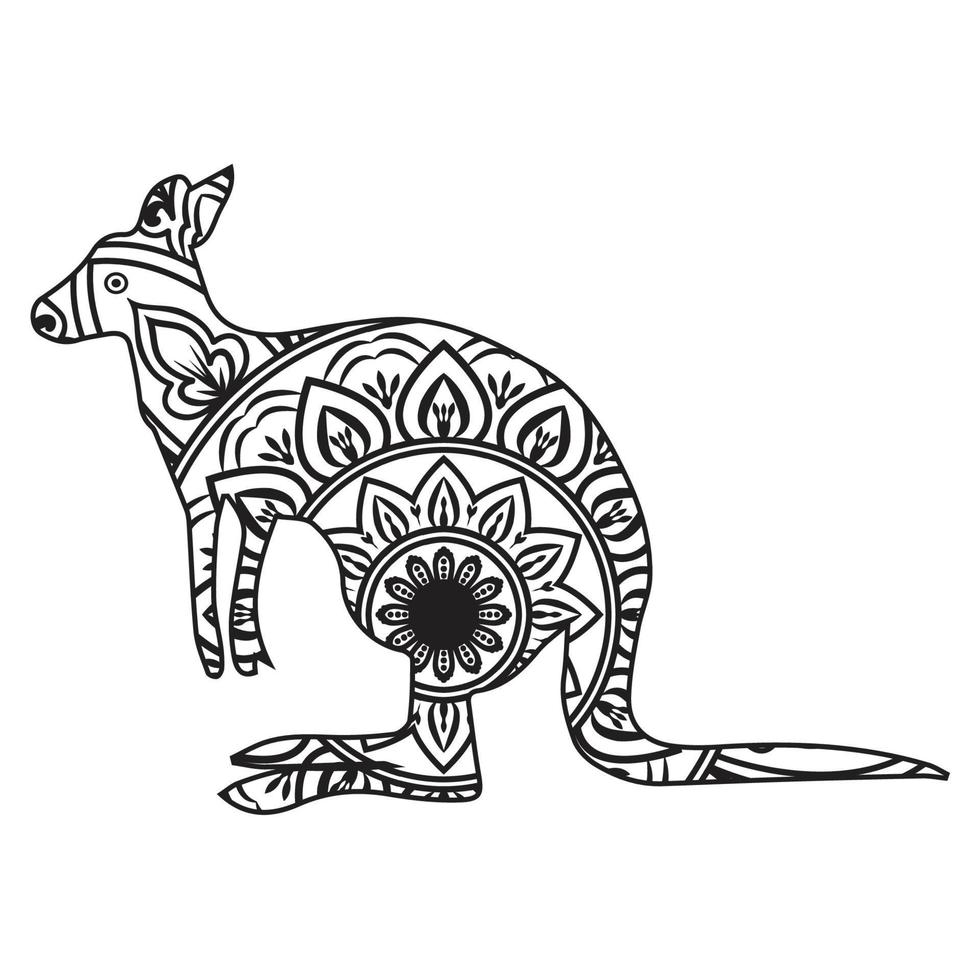 mandala animal para colorir para crianças vetor