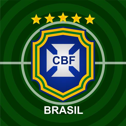 Patch de futebol brasileiro vetor