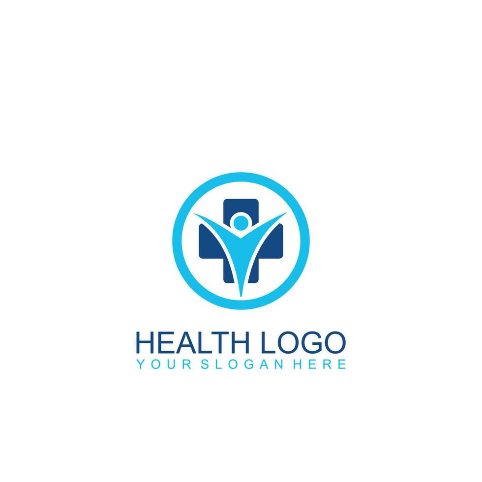 saúde Cuidado logotipo Projeto dentro vetor