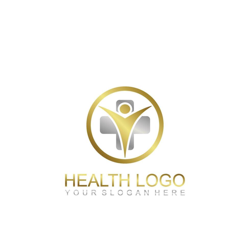 médico saúde Cuidado logotipo Projeto modelo coleção vetor