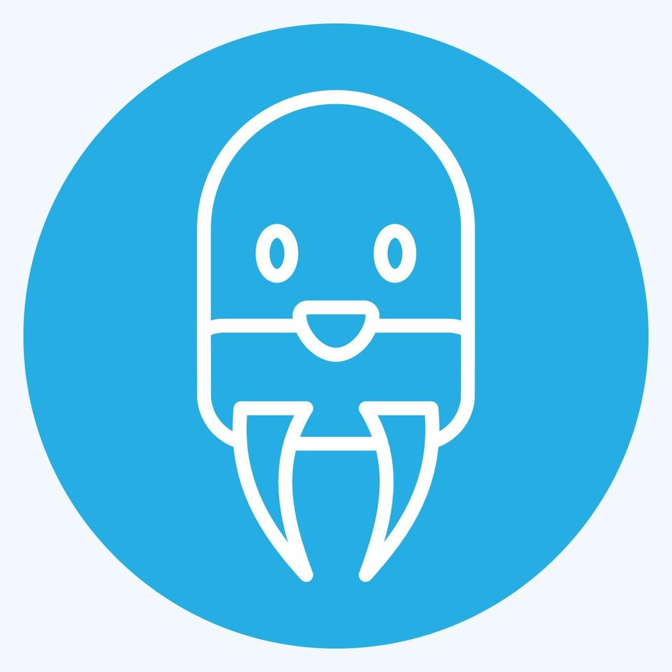 ícone wairus. relacionado para animal cabeça símbolo. simples Projeto editável. simples ilustração vetor