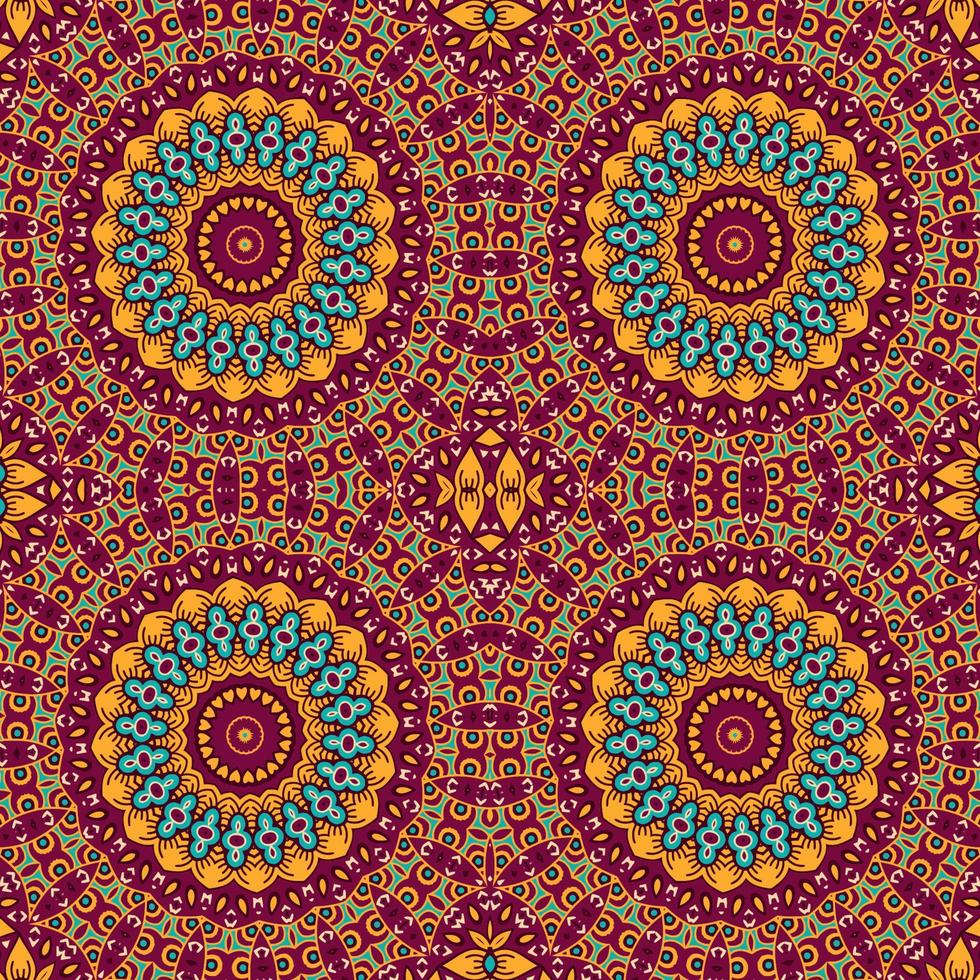 uma desatado padronizar com colorida mandalas vetor