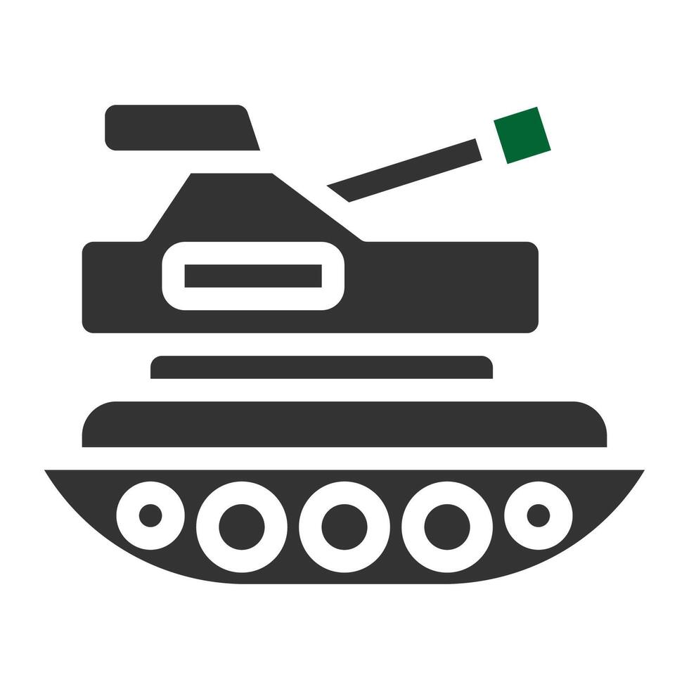 tanque ícone sólido estilo cinzento verde cor militares ilustração vetor exército elemento e símbolo perfeito.