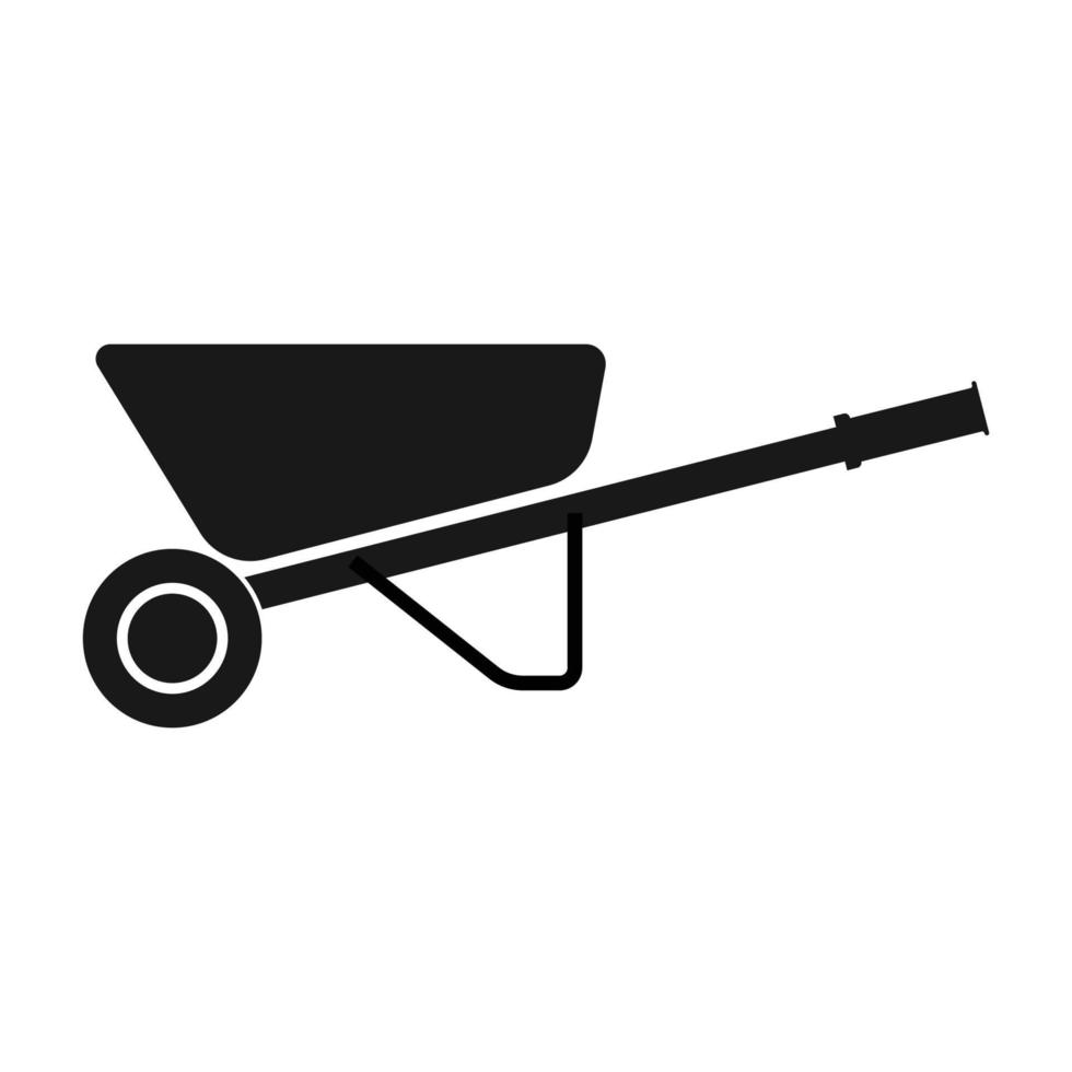 ícone de vetor de carrinho de mão