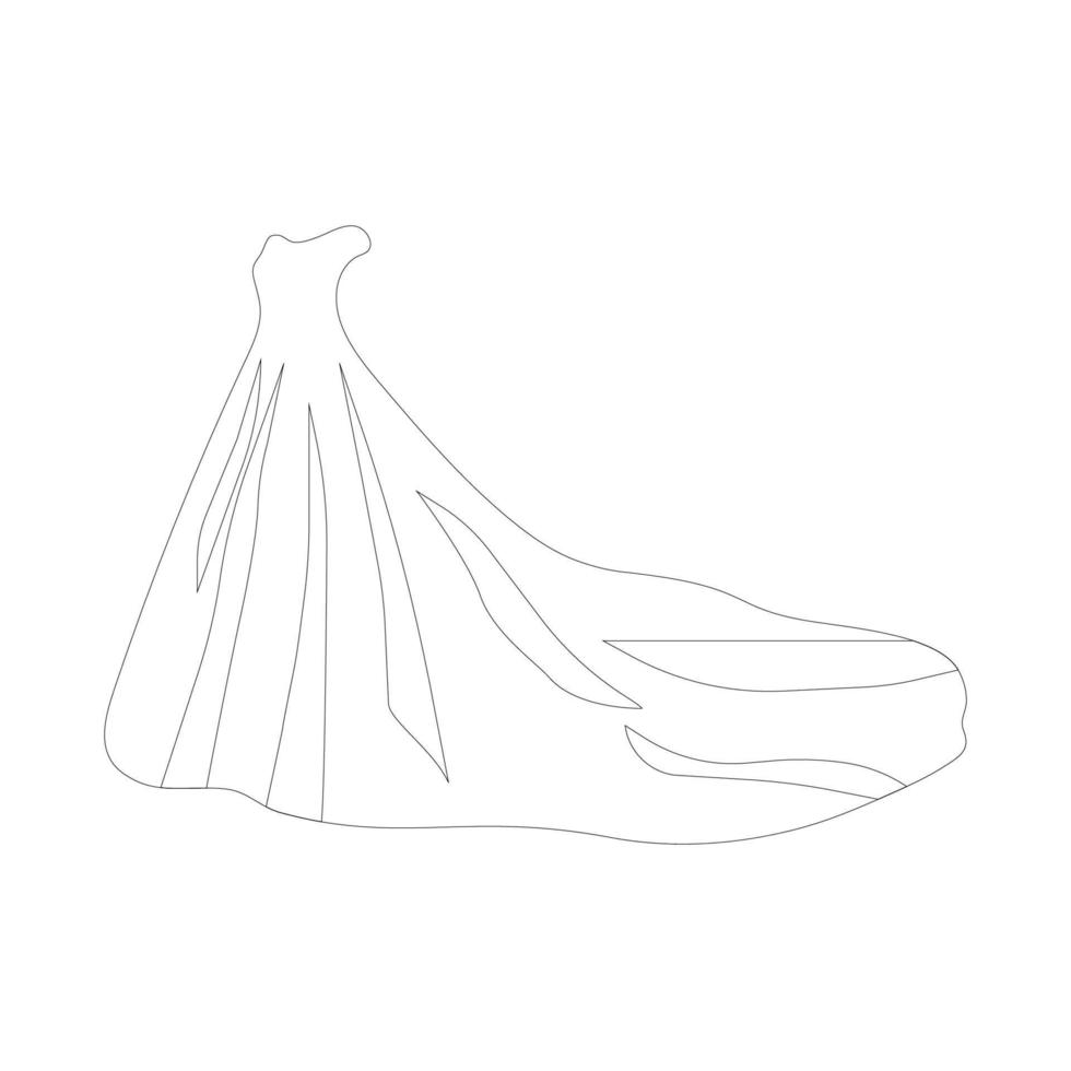 ícone vestido de noiva vetor