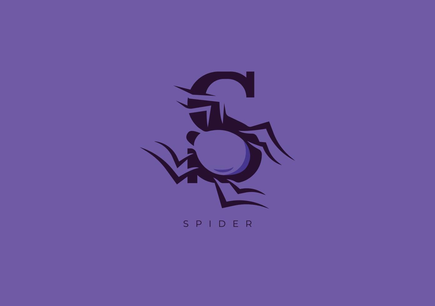 aranha s monograma, vetor logotipo