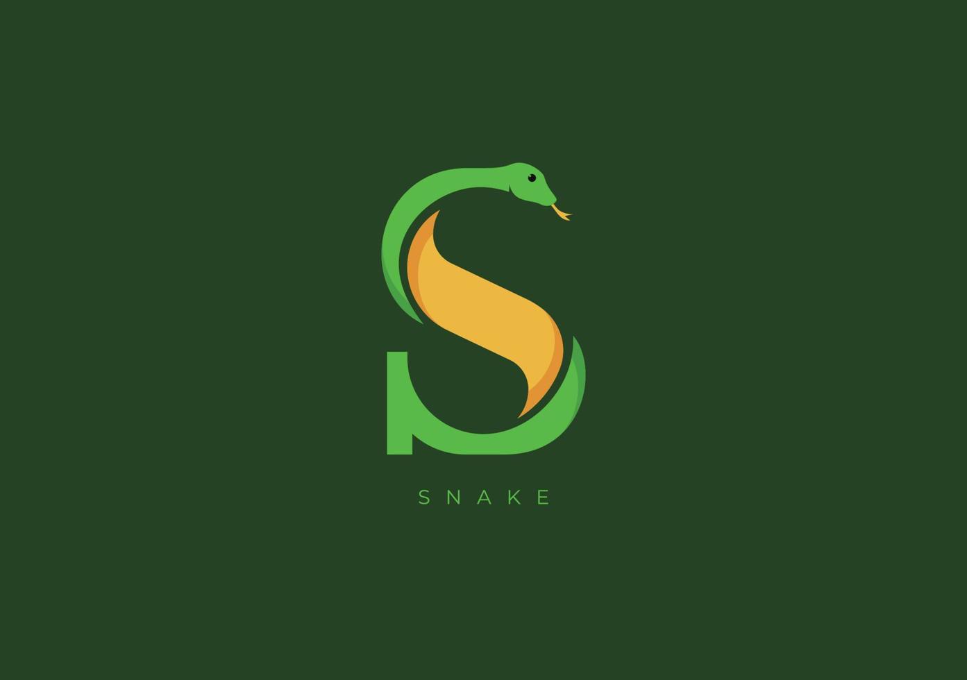 serpente s monograma, vetor logotipo