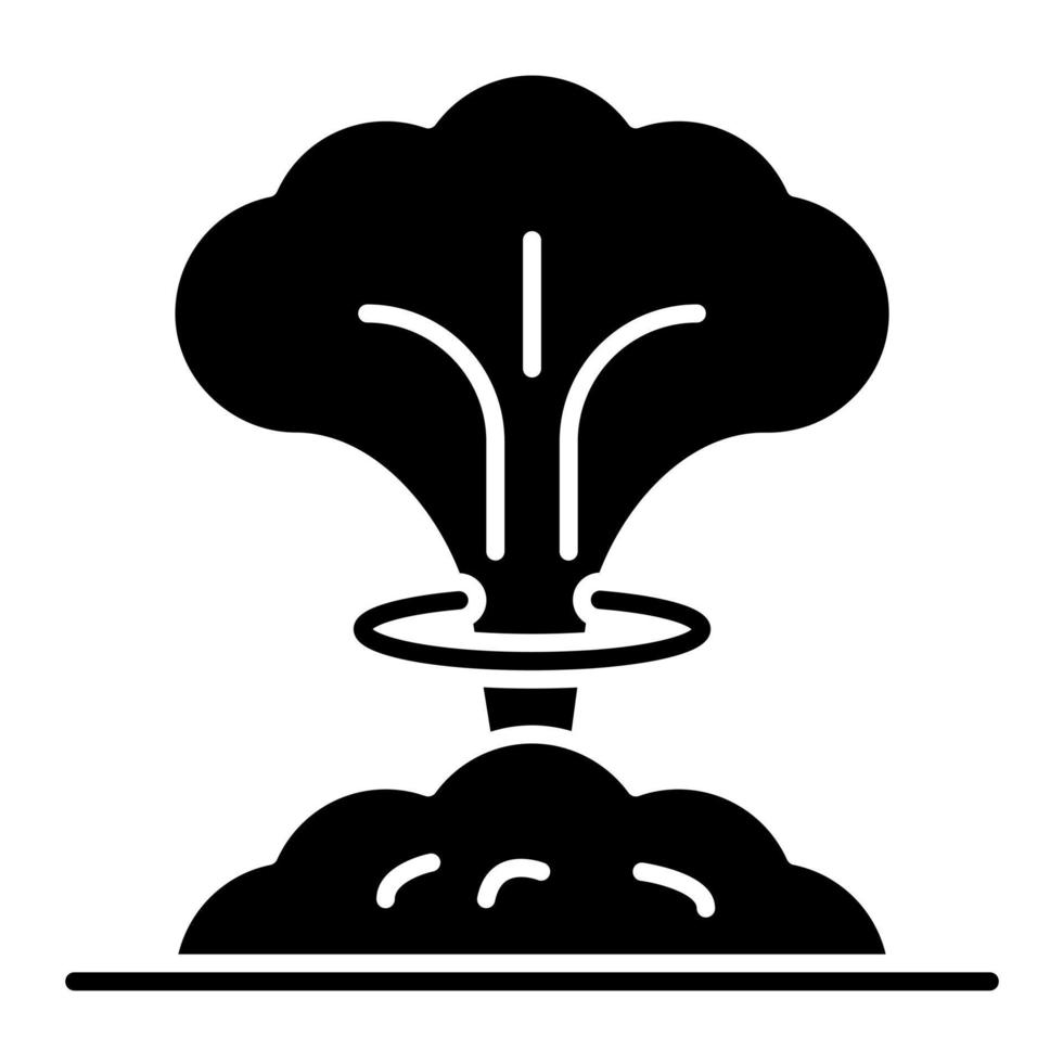ícone de vetor de explosão nuclear