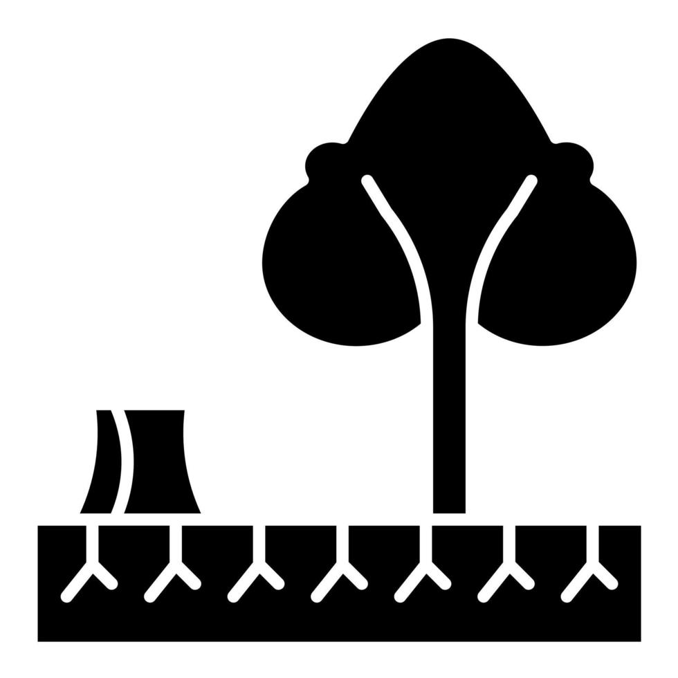 ícone de vetor de desmatamento
