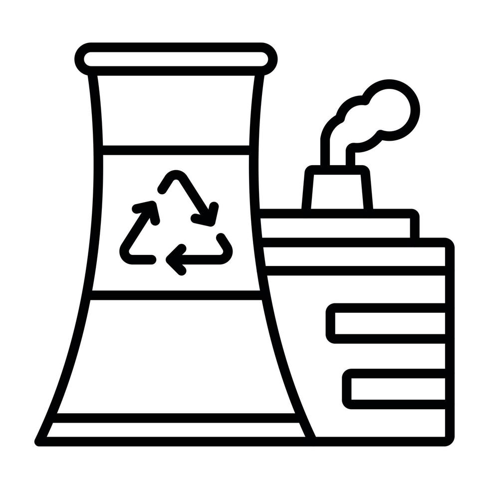 ícone de vetor de resíduos de fábrica