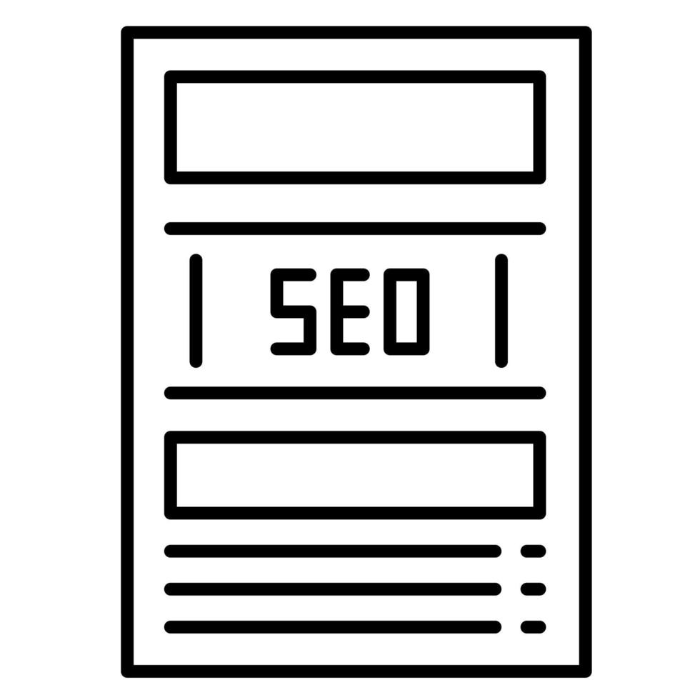 ícone de vetor de relatório de seo