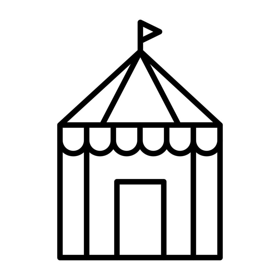 ícone de vetor de tenda de circo