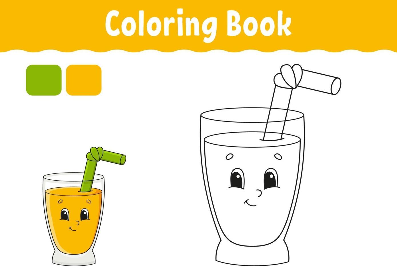 livro para colorir com limonada vetor