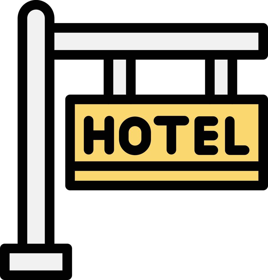 ilustração de design de ícone de vetor de sinal de hotel