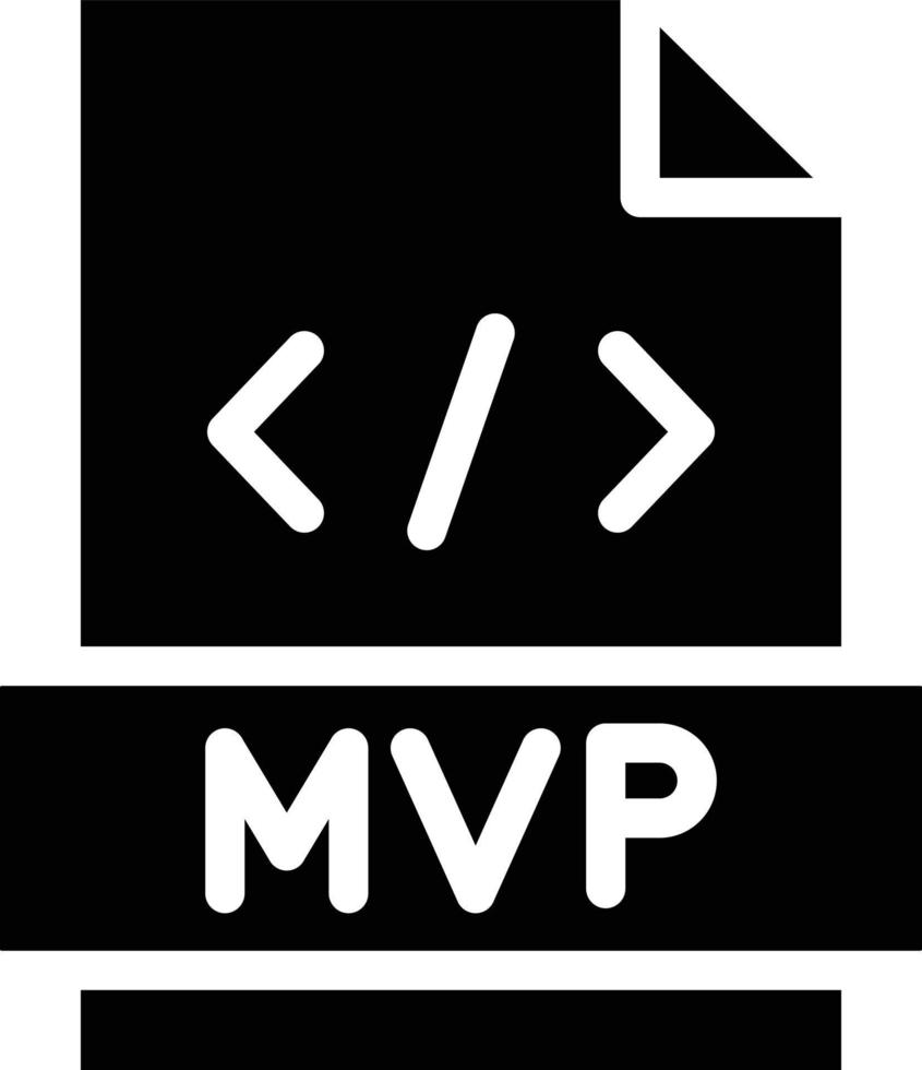 ilustração de design de ícone de vetor mvp