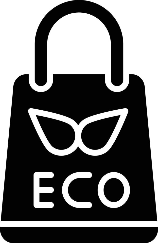 ilustração de design de ícone de vetor de saco ecológico