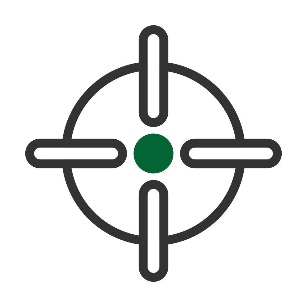 alvo ícone duotônico estilo cinzento verde cor militares ilustração vetor exército elemento e símbolo perfeito.