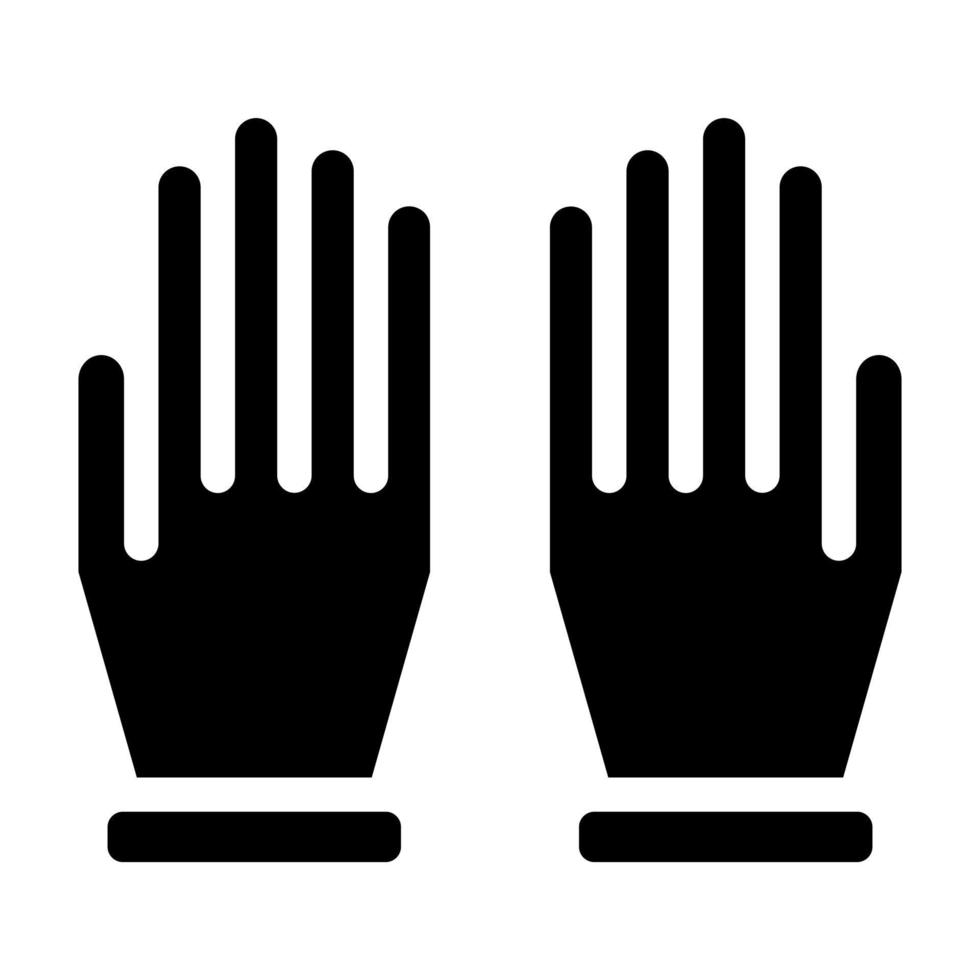 ícone de vetor de luvas de mão