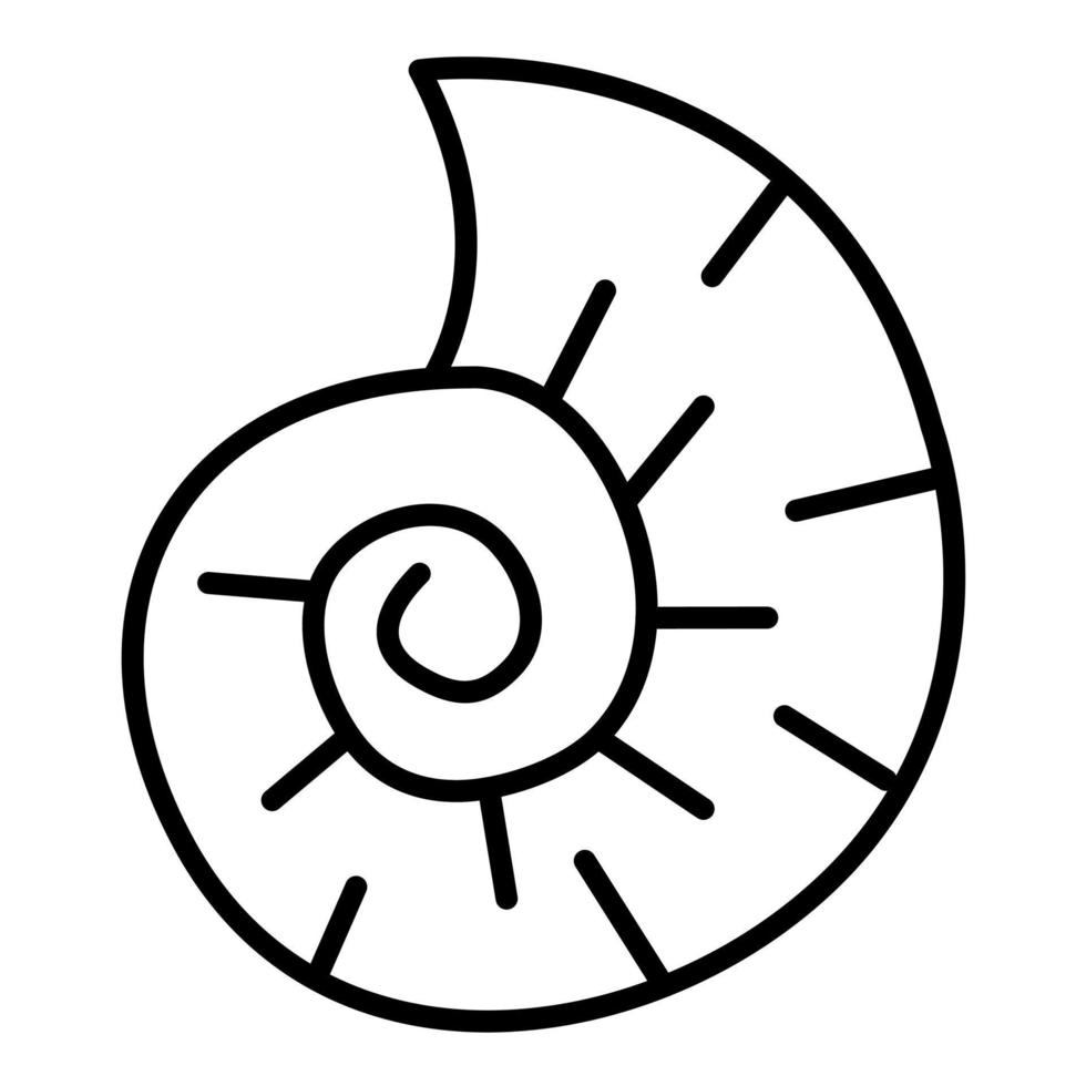 espiral Concha vetor ícone