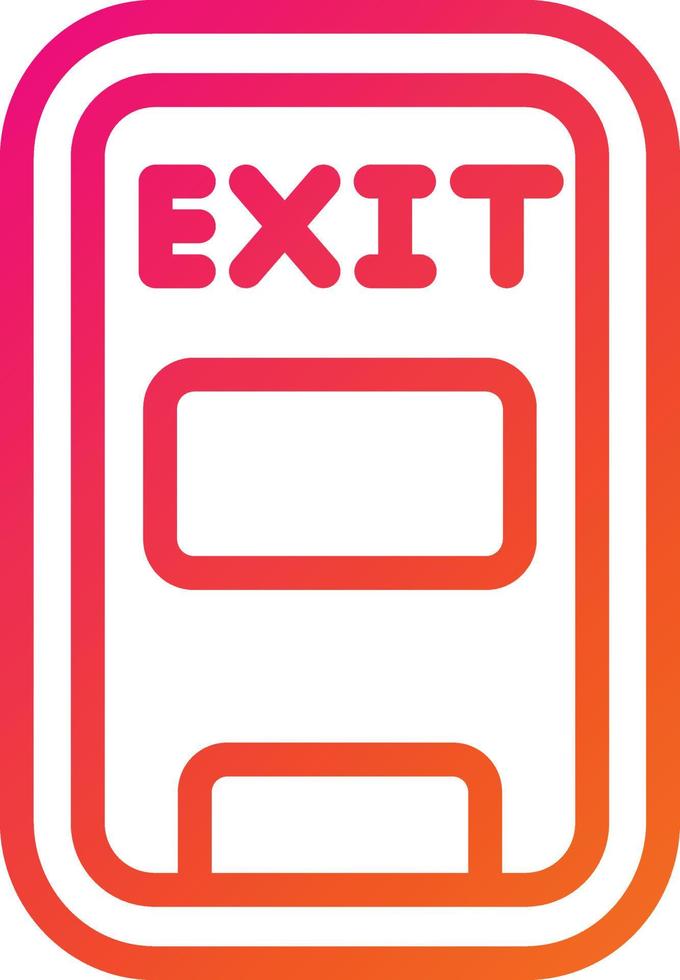 ilustração de design de ícone de vetor de saída de emergência
