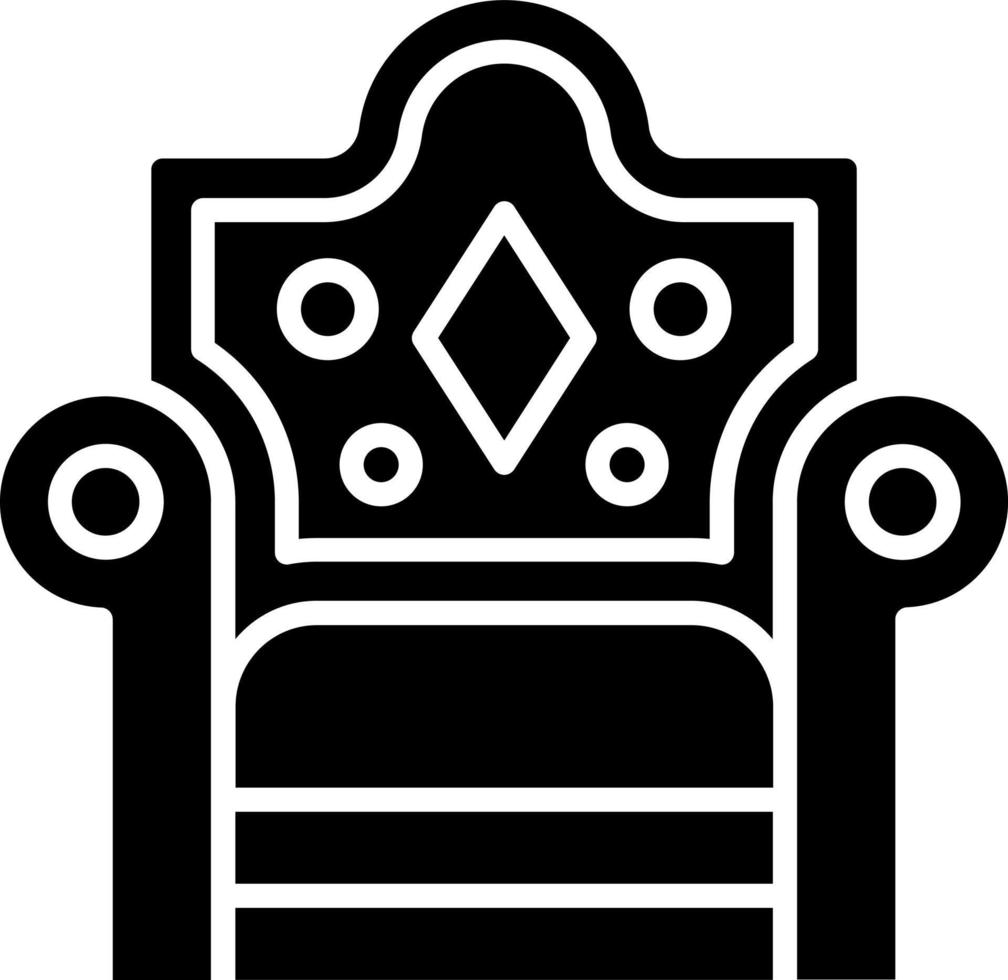 estilo do ícone do trono vetor