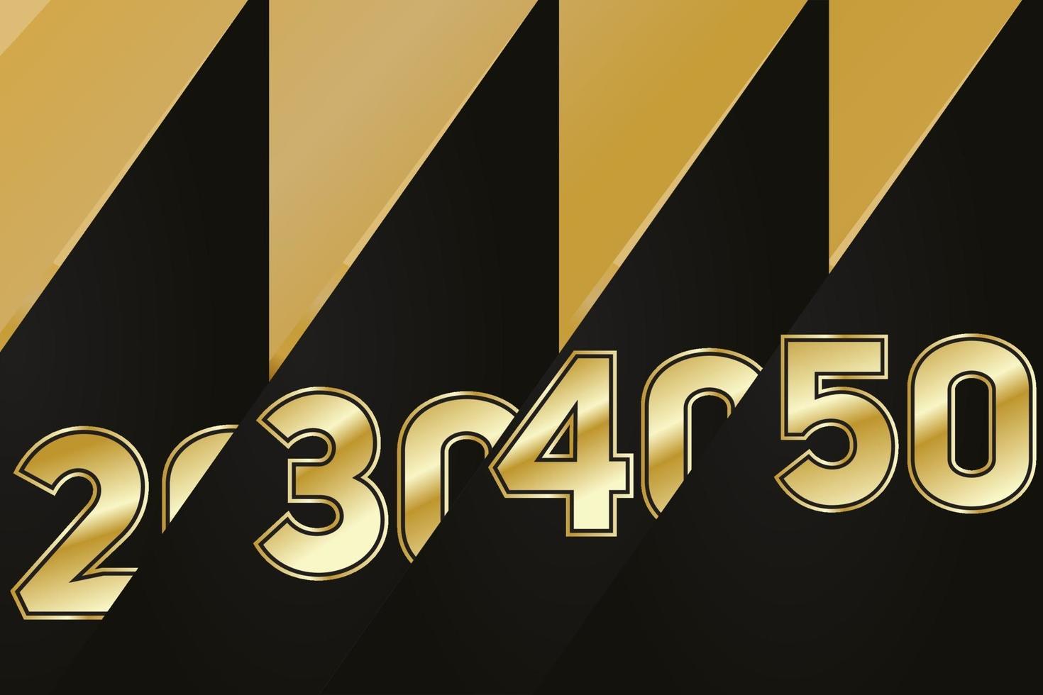 conjunto de estilo de logotipo de aniversário com escrita à mão na cor dourada para o evento de celebração, casamento, cartão de felicitações e convite vetor