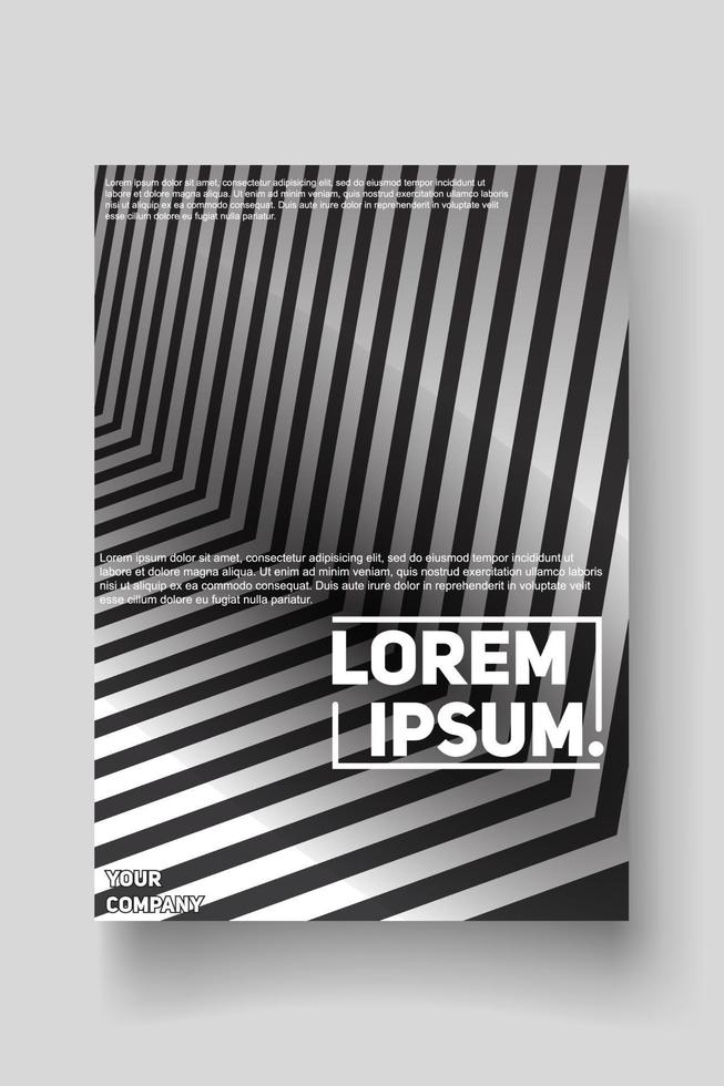 modelo de design de capa com linhas abstratas modernas vetor