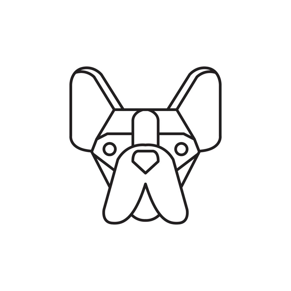 chihuahua cachorro cabeça logotipo com linha estilo vetor ícone ilustração símbolo Projeto modelo
