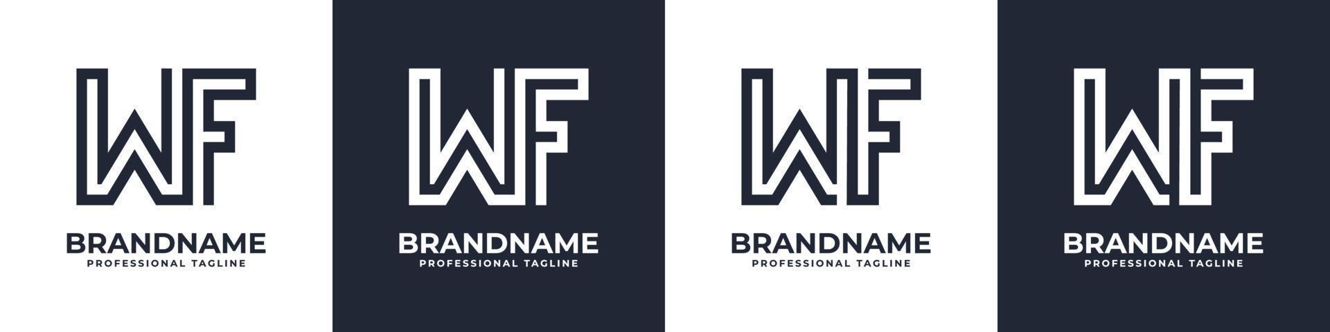 simples wf monograma logotipo, adequado para qualquer o negócio com wf ou fw inicial. vetor