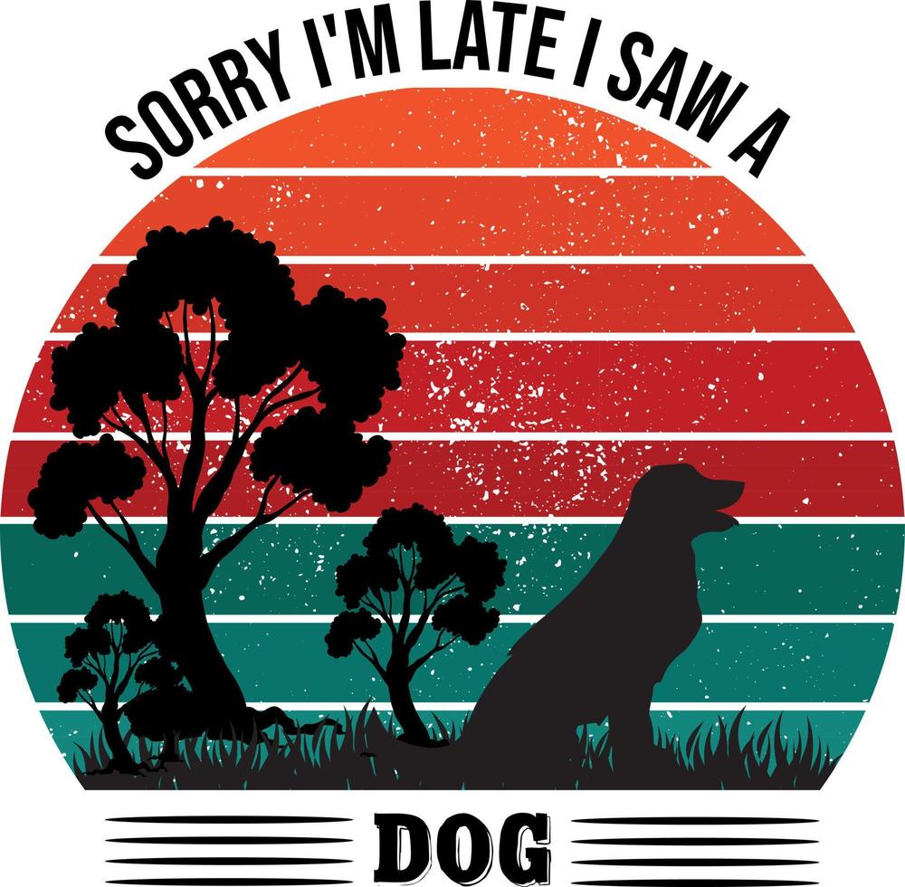 design de camiseta de cachorro vetor