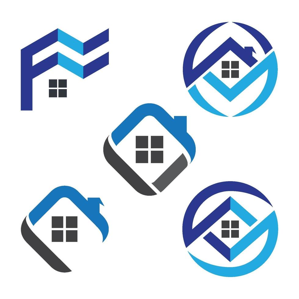 conjunto de imagens do logotipo da casa vetor