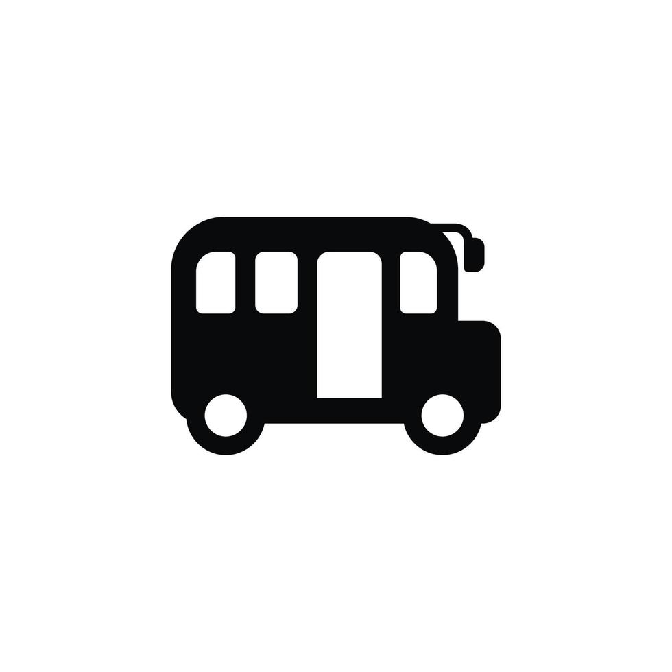 ônibus ícone isolado em branco fundo vetor